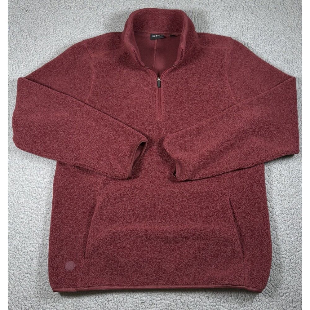 Cuts Clothing Sweater Mens XXL Red 1/4 Zip Pullover Sherpa Fleece‎ Polartec